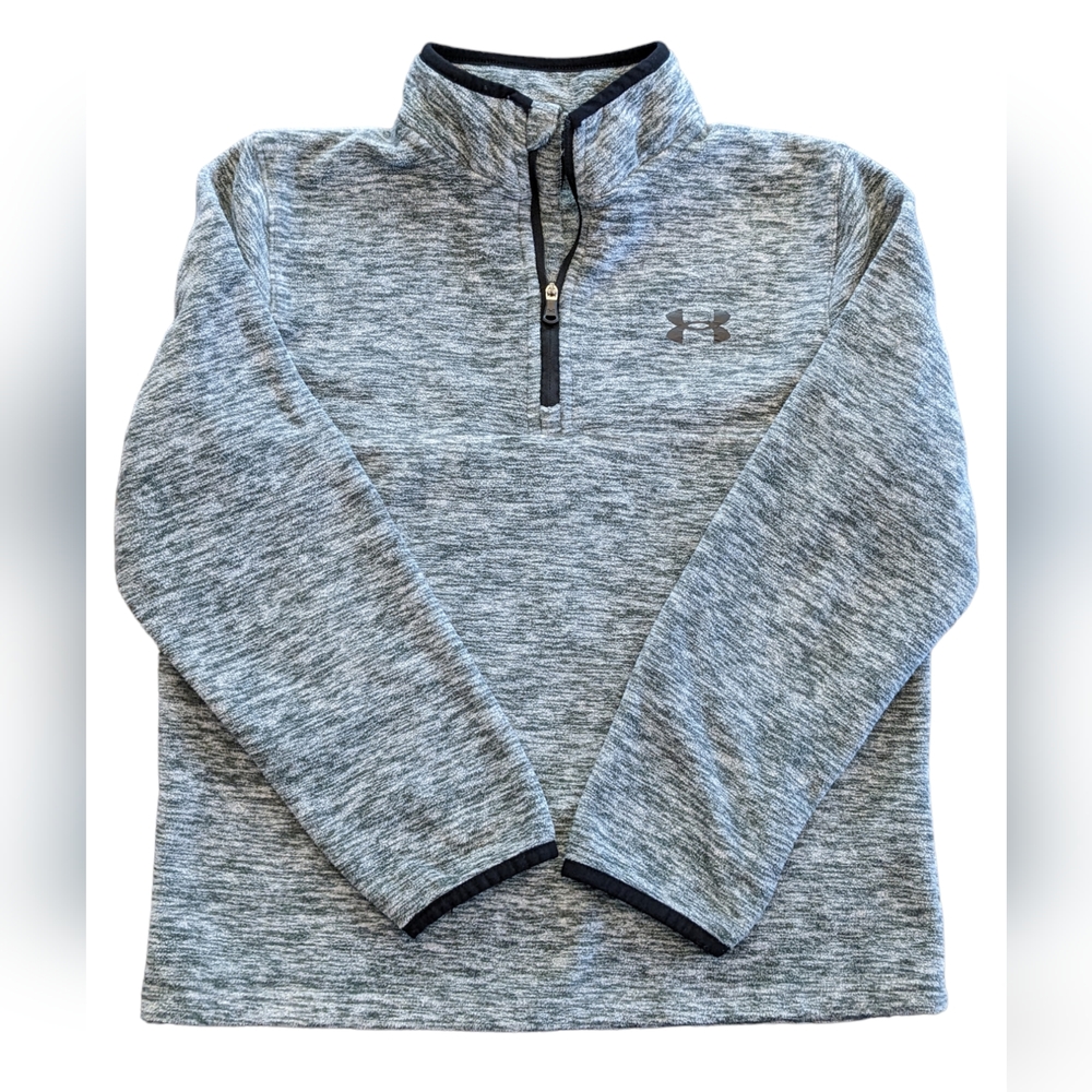 UNDER ARMOUR | Boys 1/4 Zip Fleece Grey Pullover Size (M)
